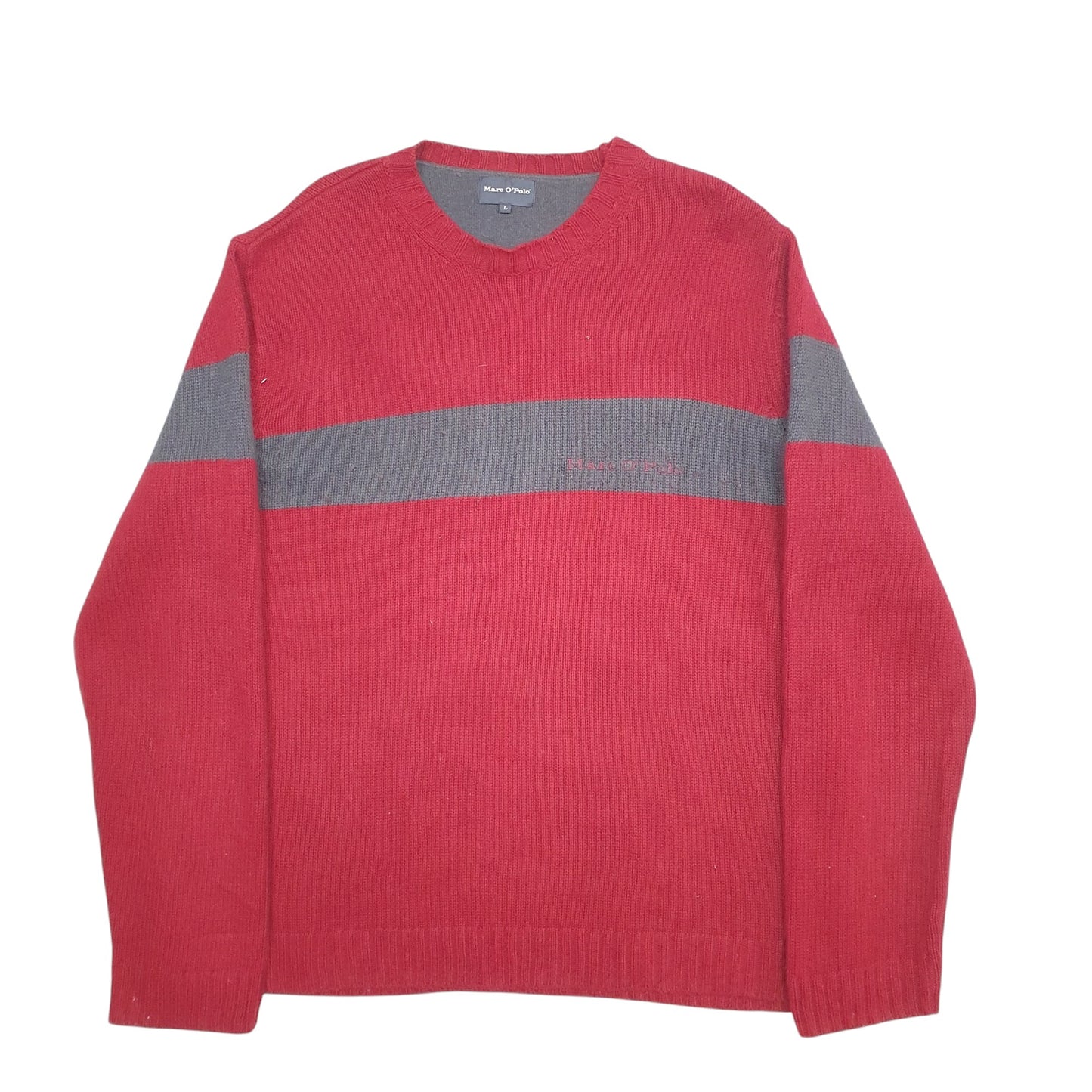 Mens Red Marc O Polo Knit Crewneck Jumper