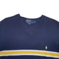 Mens Navy Polo Ralph Lauren V Neck Short Sleeve T Shirt