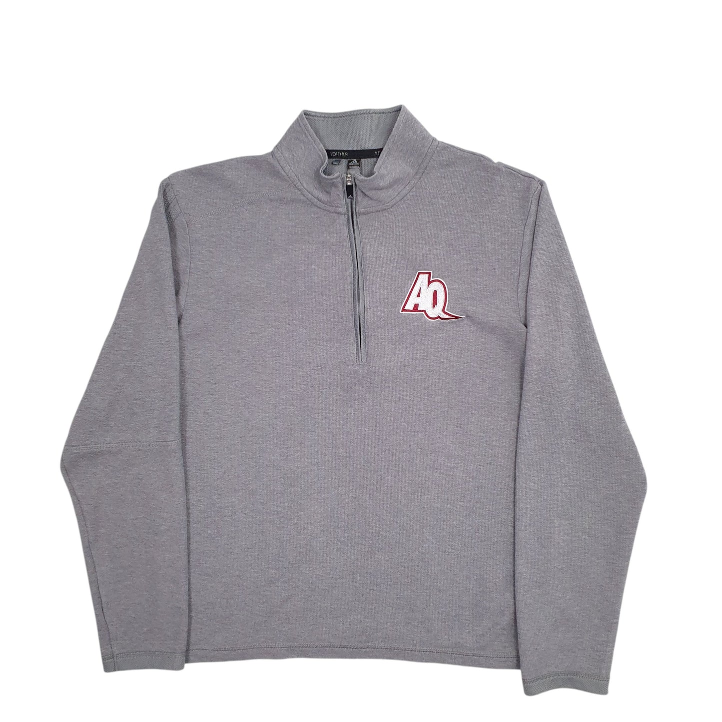 Womens Grey Adidas AQ Quarter Zip Jumper