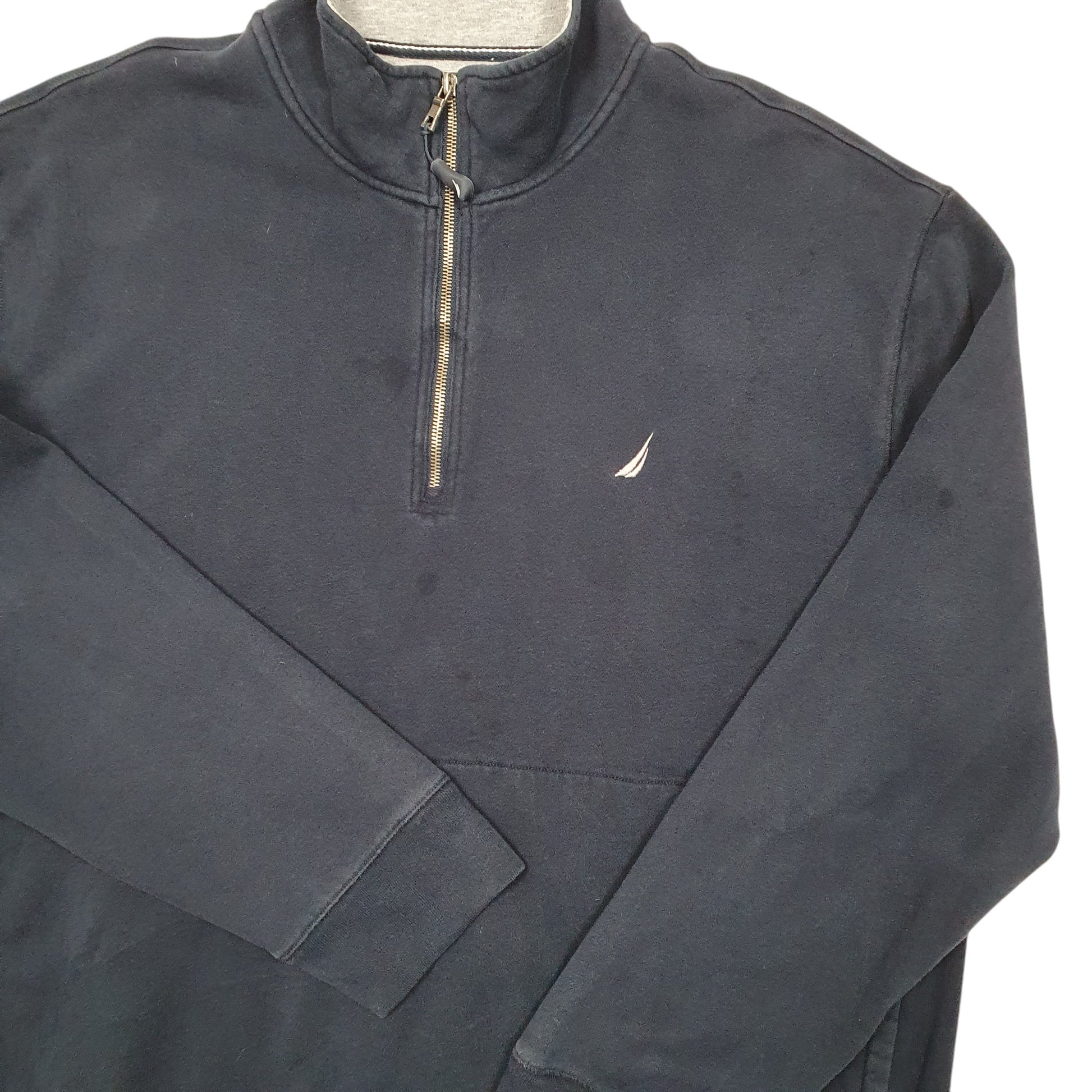 Mens Navy Nautica  Quarter Zip Jumper