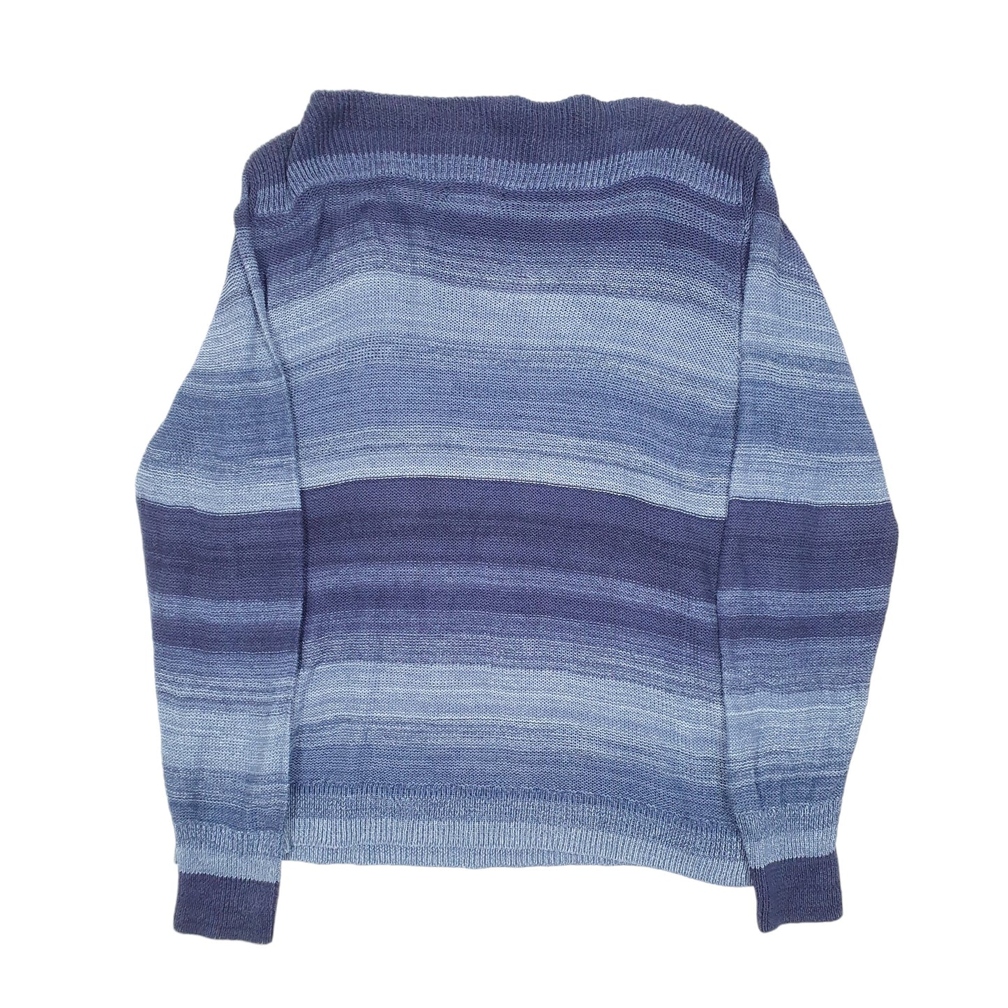 Womens Navy Chaps Knit Striped Crewneck Jumper