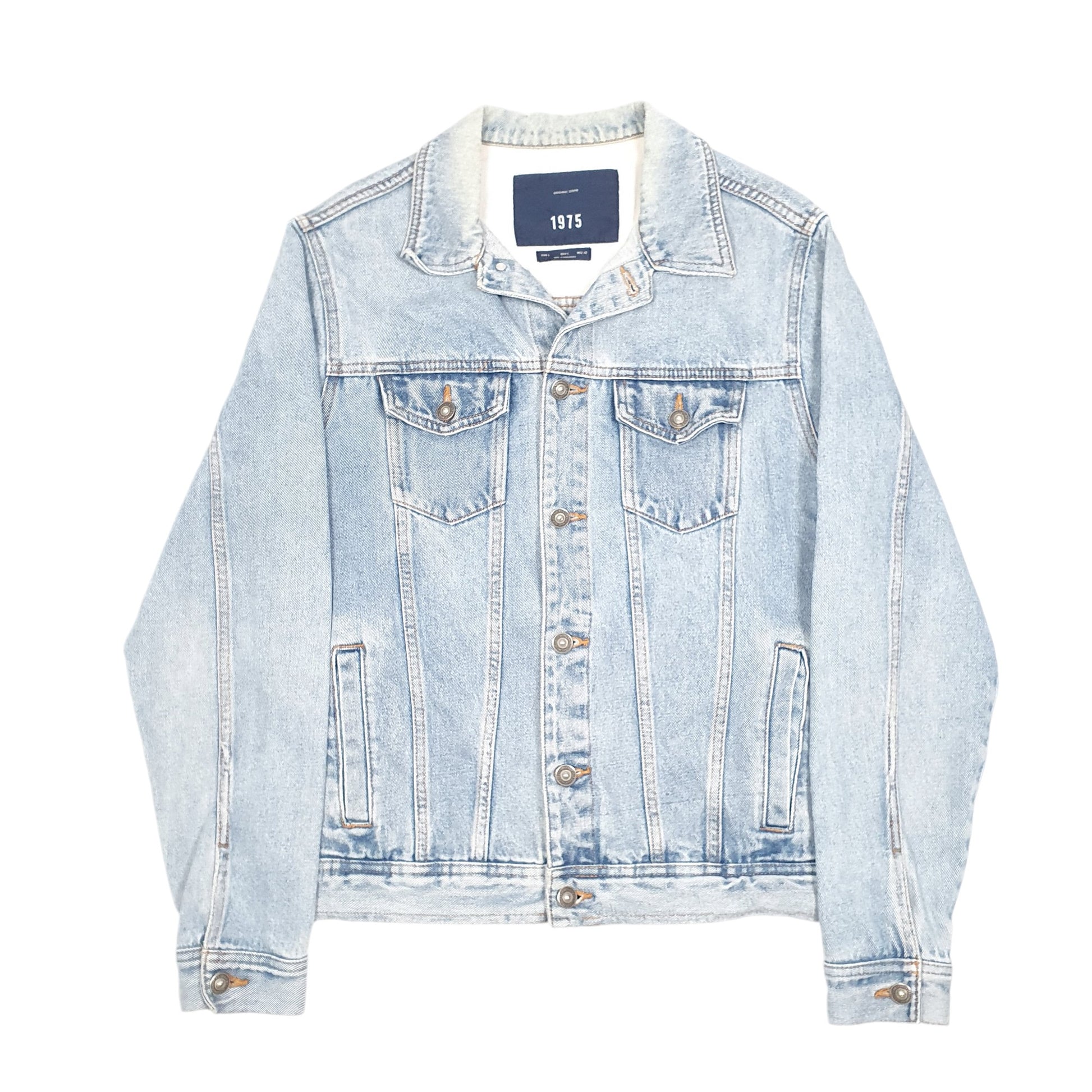 Mens Blue Zara Man Jean Trucker Type 3 1975  Coat