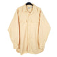 Mens Yellow L.L.Bean Chamois Overshirt Shacket Long Sleeve Shirt