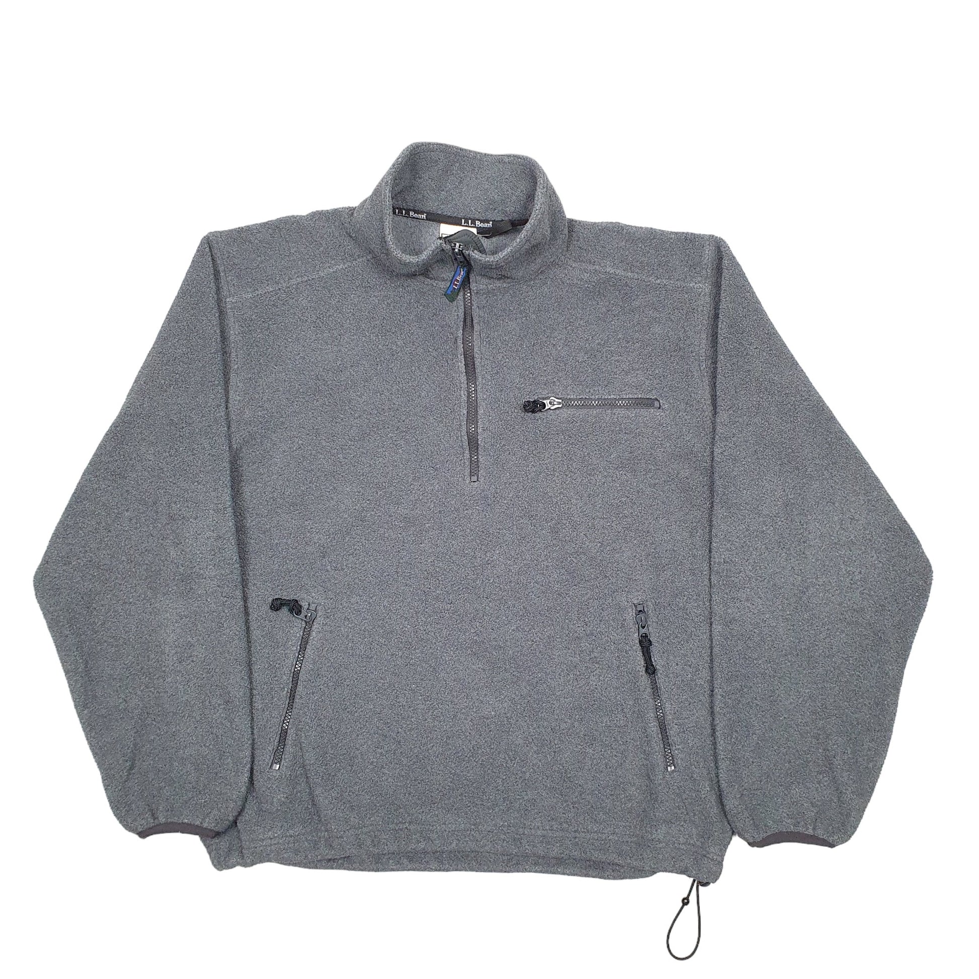 Mens Grey L.L.Bean  Quarter Zip Jumper
