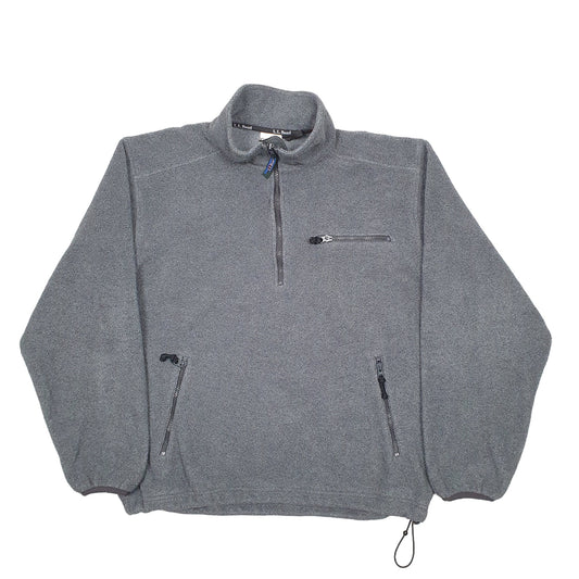Mens Grey L.L.Bean  Quarter Zip Jumper