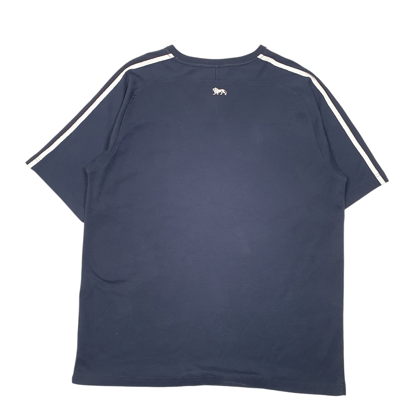 Mens Navy Lonsdale London V Neck Short Sleeve T Shirt