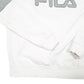 Mens White Fila Spellout Crewneck Jumper