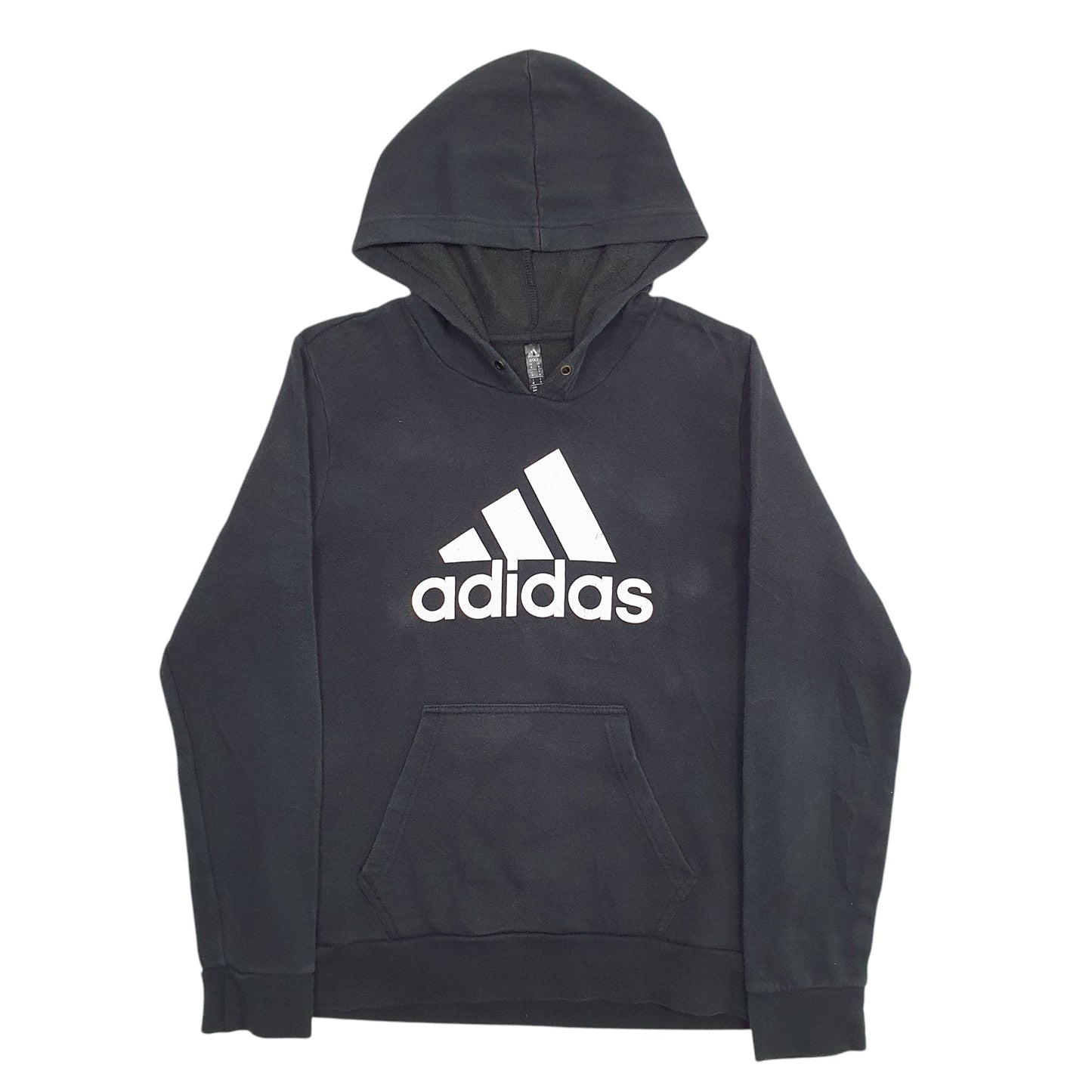 Womens Black Adidas Spellout Hoodie Jumper