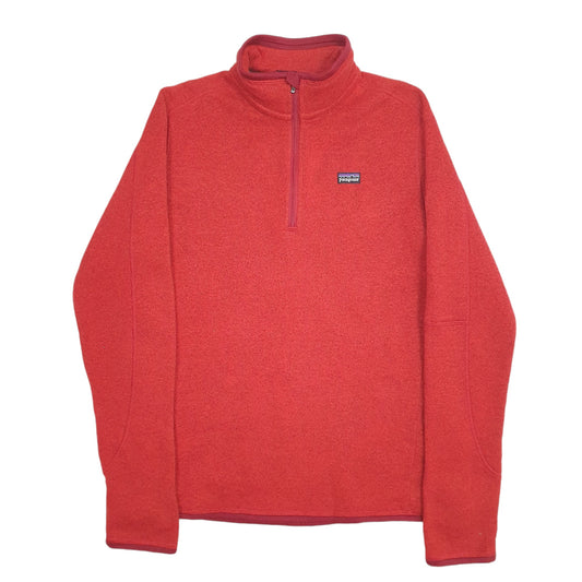 Womens Red Patagonia  Quarter Zip Jumper