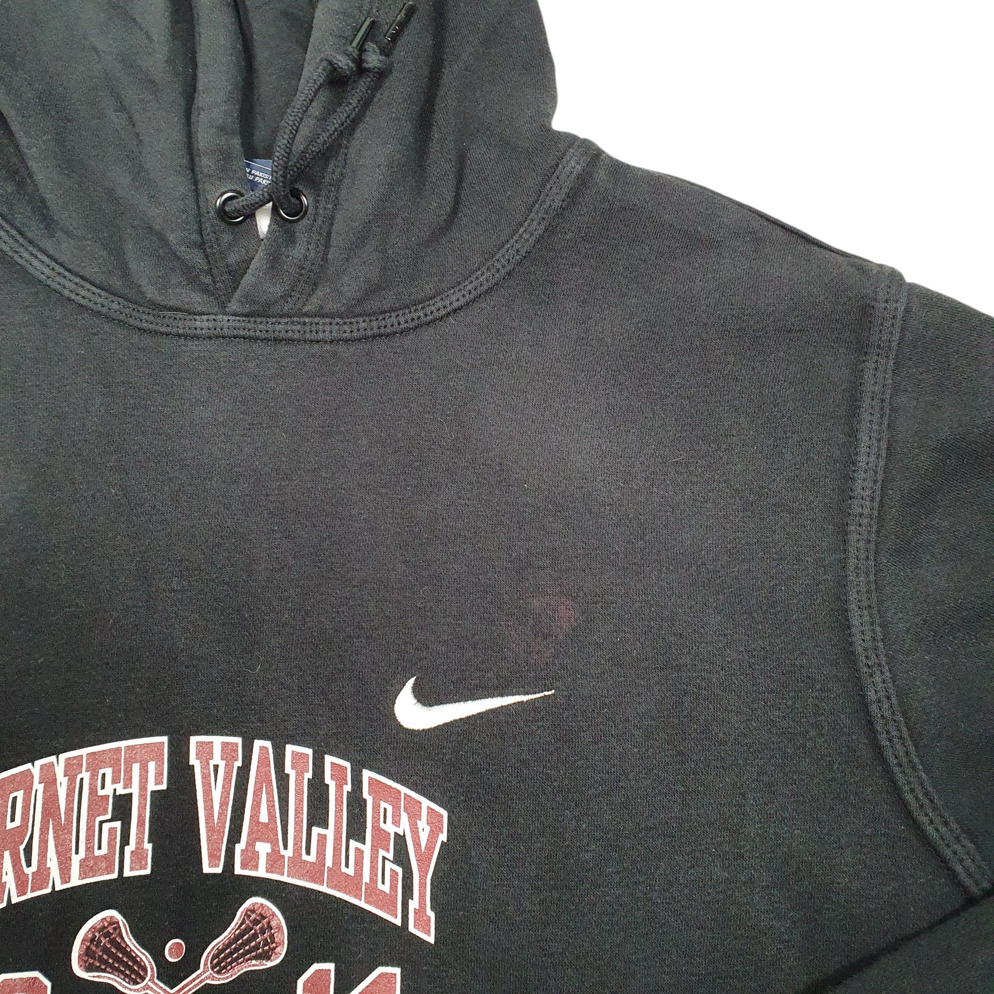 Mens Black Nike Garnet Valley Lacrosse USA Spellout 2014 Hoodie Jumper