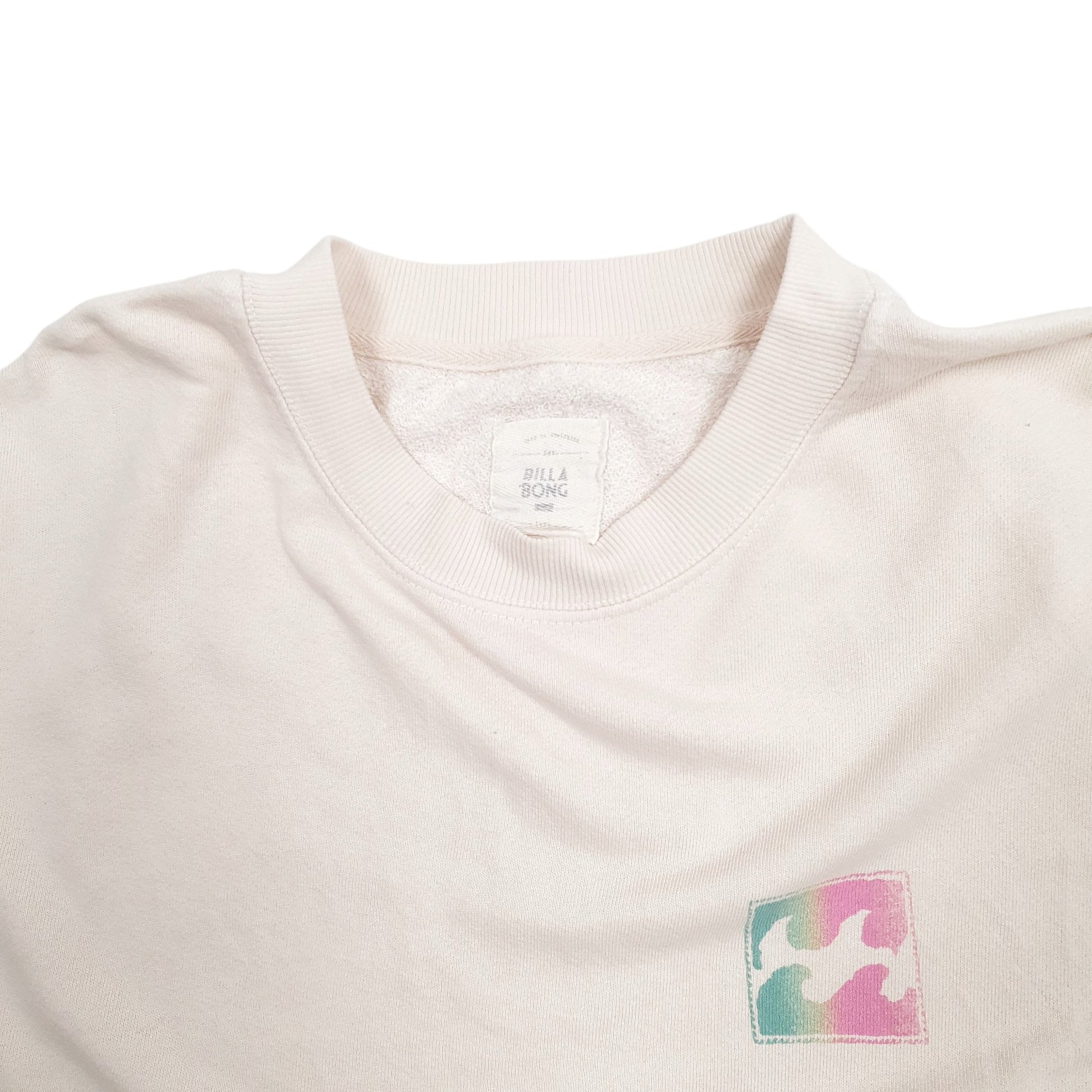 Mens Cream Billabong Spellout Surfing Crewneck Jumper