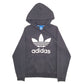 Womens Black Adidas Spellout Hoodie Jumper