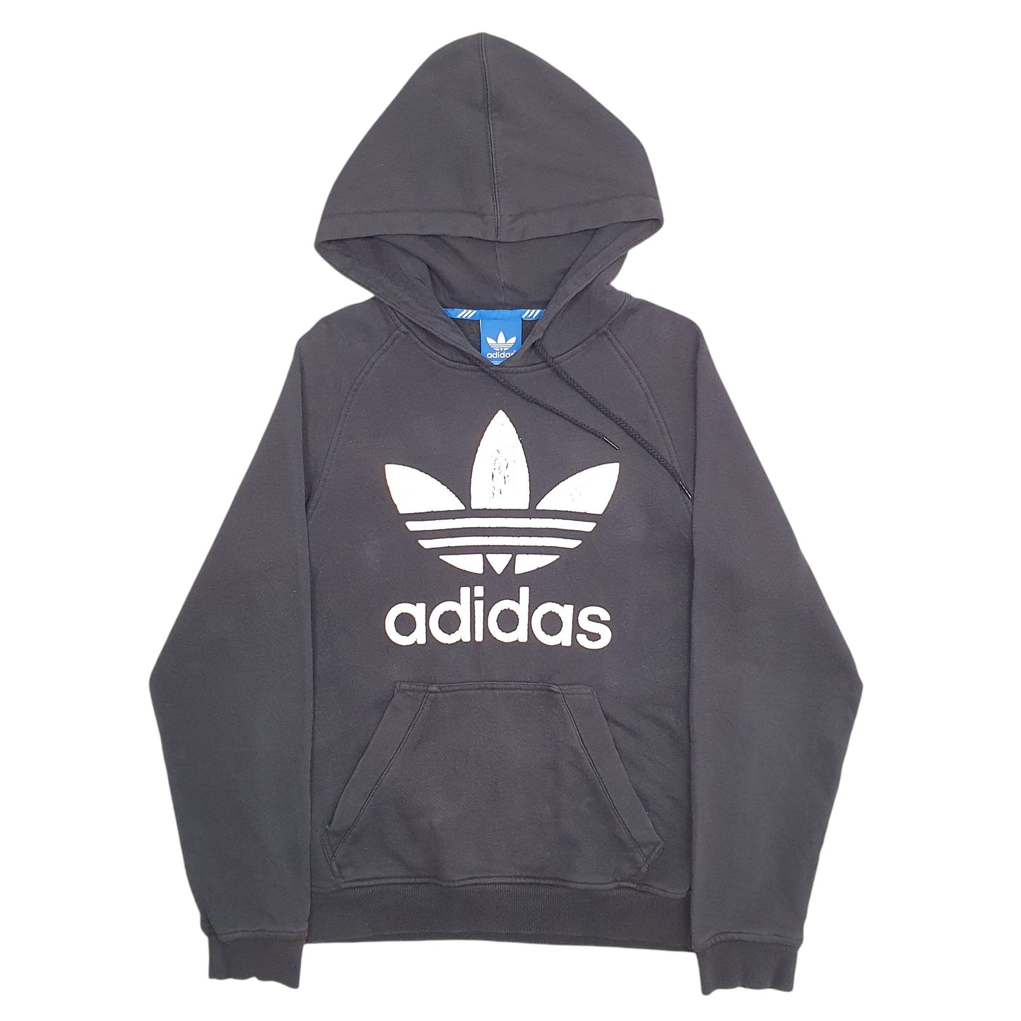 Womens Black Adidas Spellout Hoodie Jumper