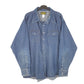 Mens Blue BB Brand Denim Western Long Sleeve Shirt