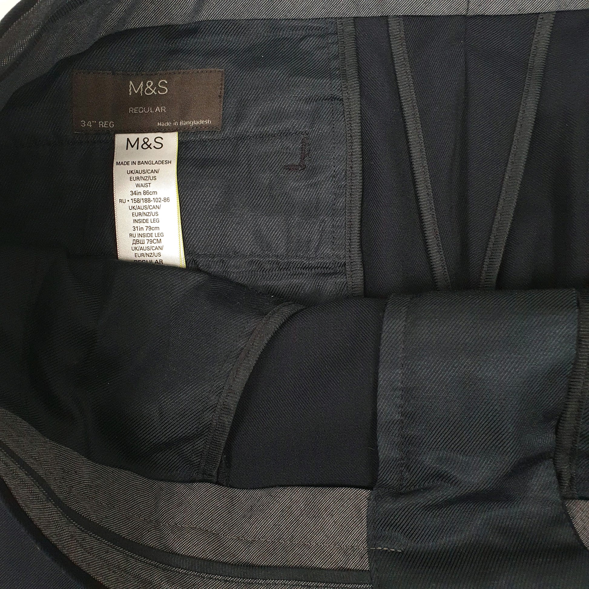 Mens Navy M&S  Formal Trousers