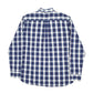 Mens Navy GANT Dobby Plaid Long Sleeve Shirt