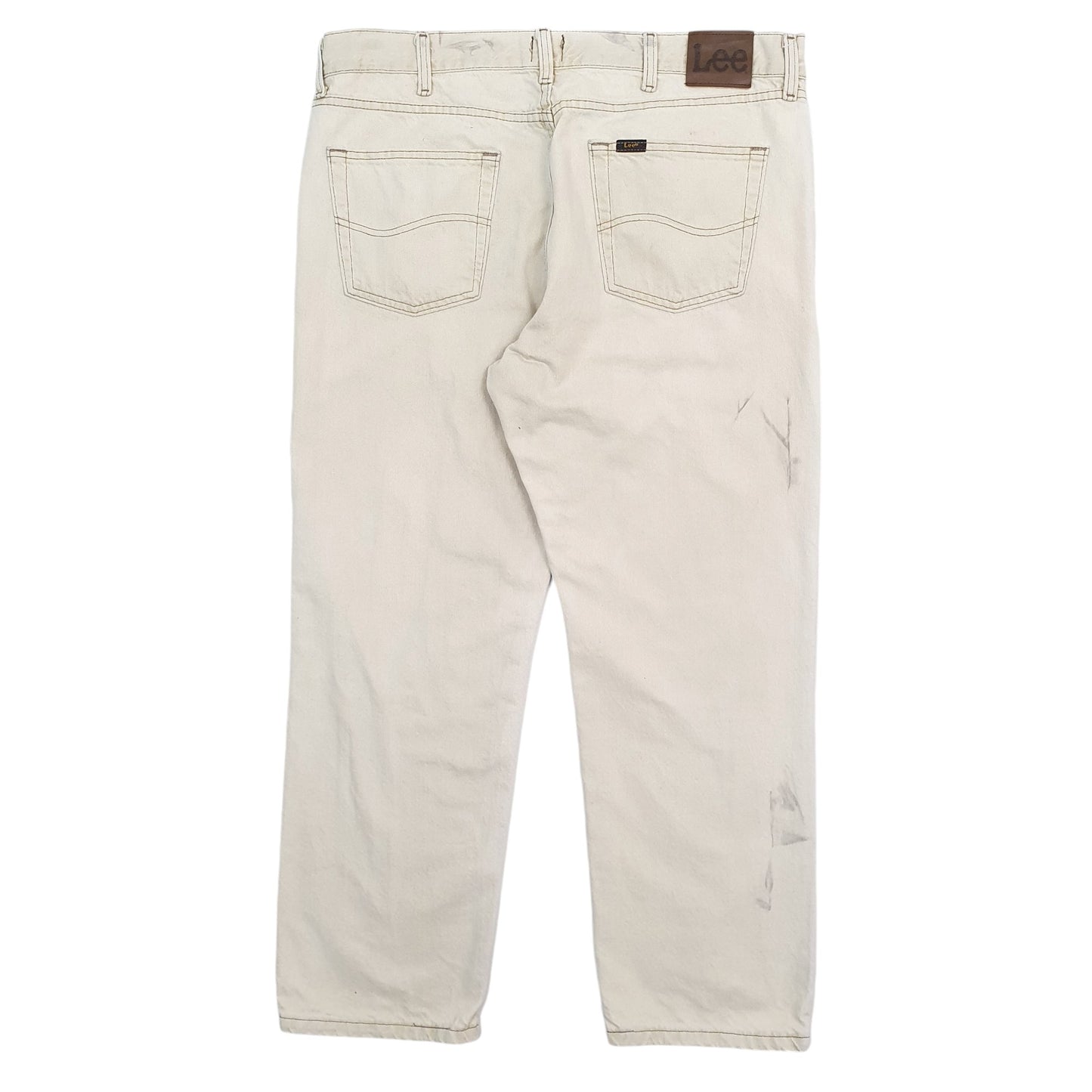 Mens Cream Lee  Regular JeansW38 L29