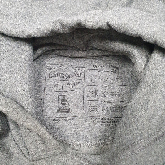 Mens Grey Patagonia Uprisal Spellout Outdoors Hoodie Jumper