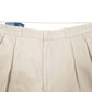 Mens Beige Polo Ralph Lauren Vintage Double Pleated Chino Trousers
