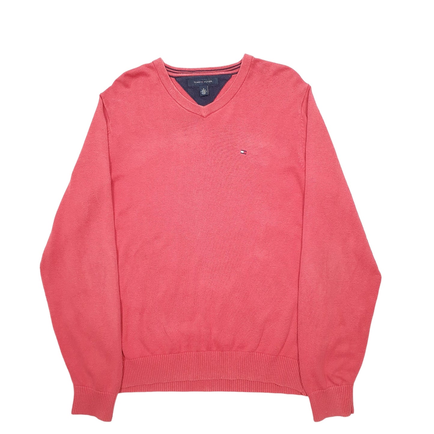 Mens Pink Tommy Hilfiger Knit Crewneck Jumper