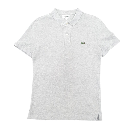 Mens Grey Lacoste Slim fit Short Sleeve Polo Shirt