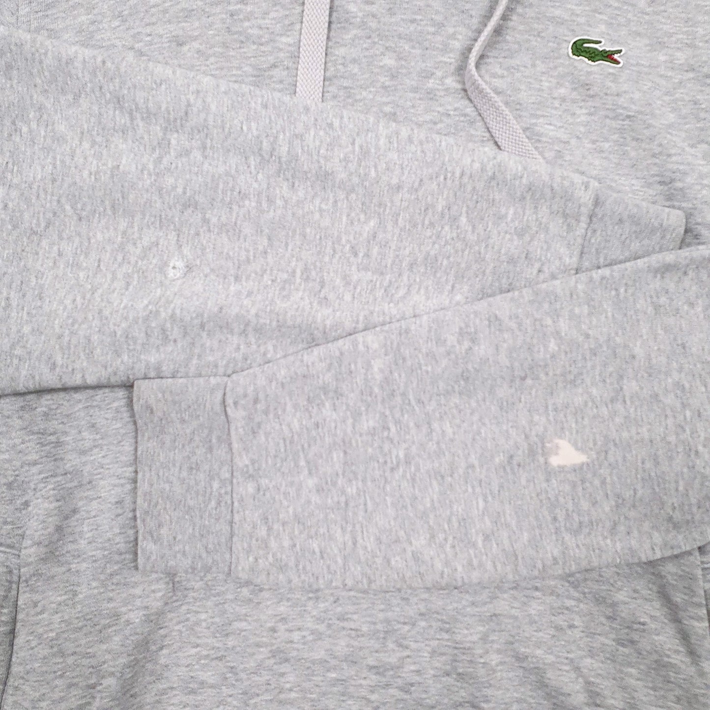 Mens Grey Lacoste Sport Hoodie Jumper