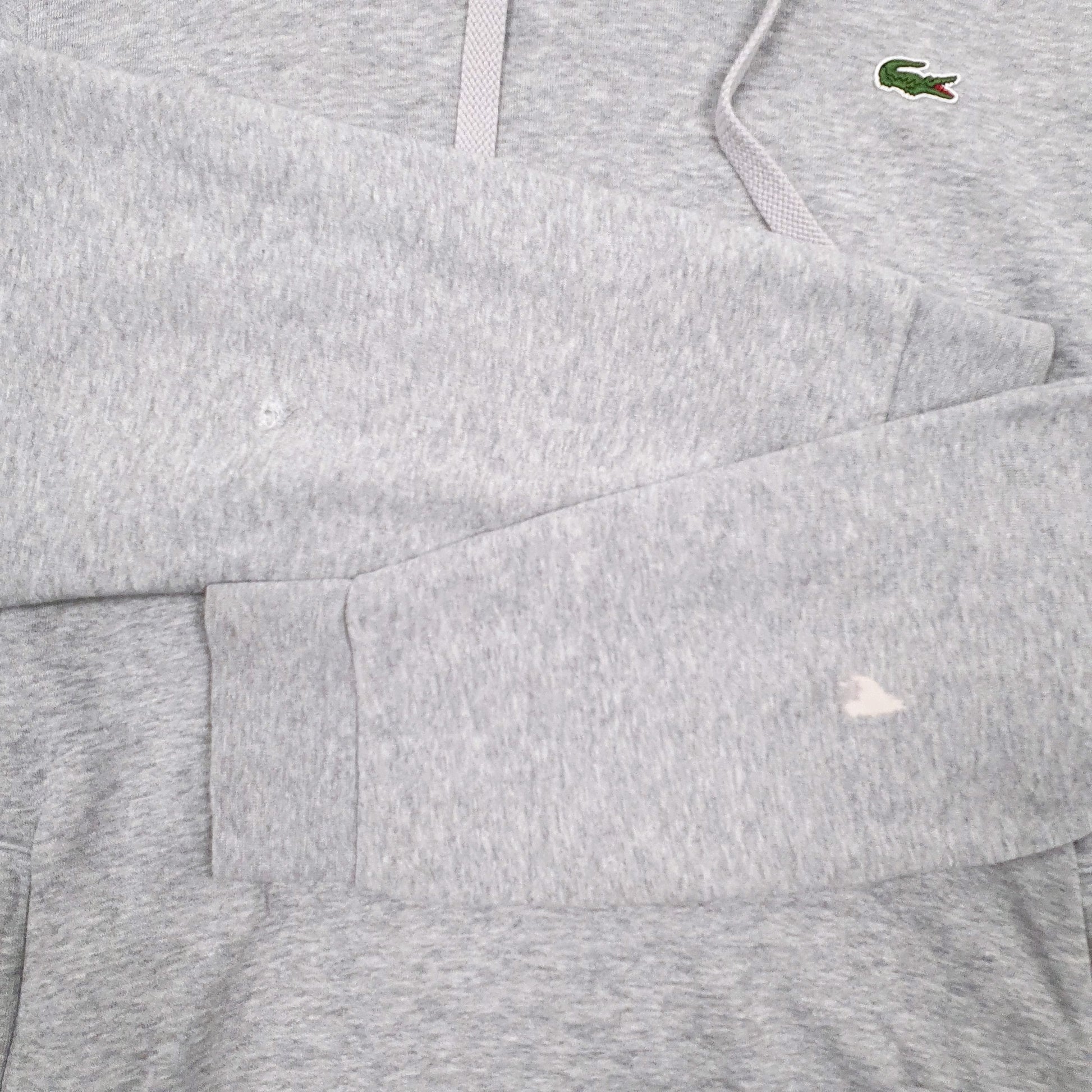 Mens Grey Lacoste Sport Hoodie Jumper