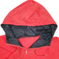 Womens Red Unbranded Vintage Smock Anorak Lightweight Pop Over V Neck Coat