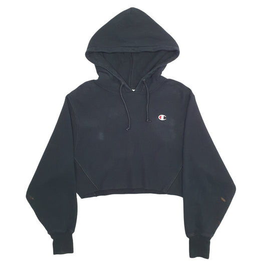 Womens Black Champion Reverse Weave Hoodie Jumper