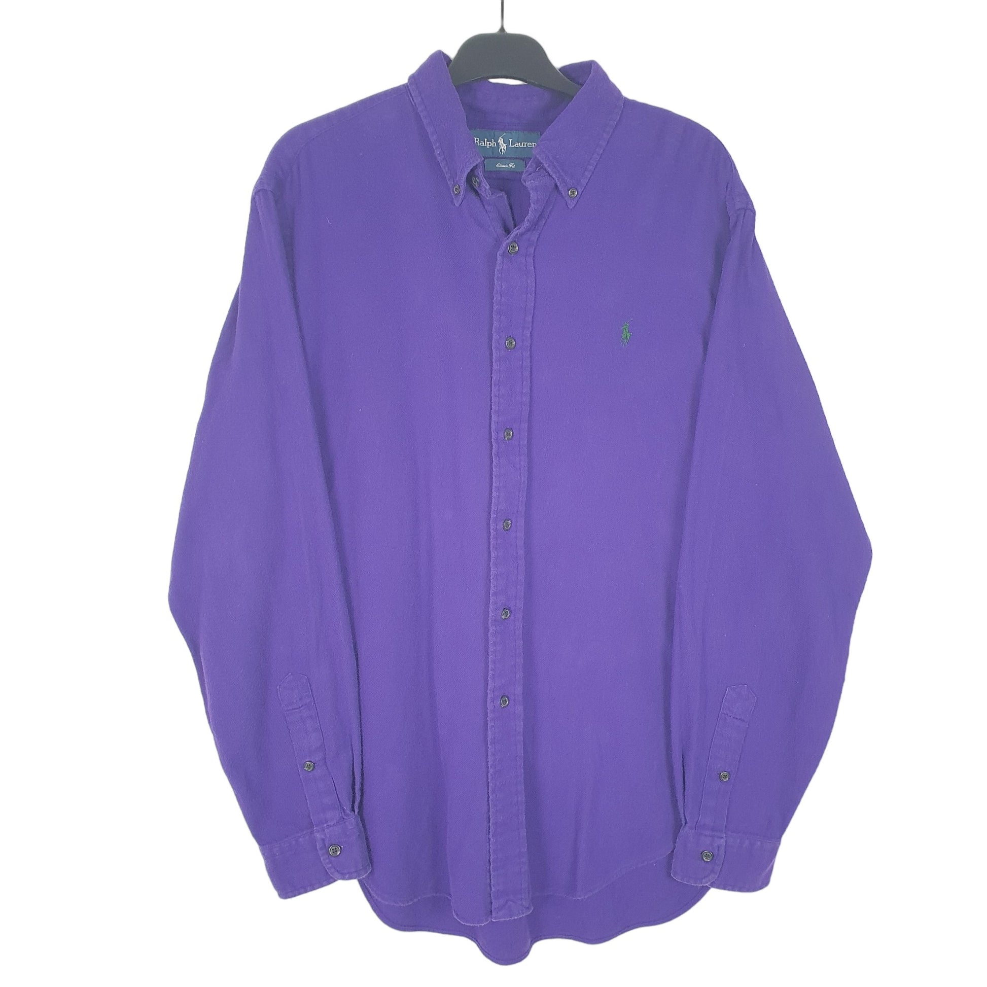 Mens Purple Ralph Lauren Chamois Overshirt Shacket Long Sleeve Shirt