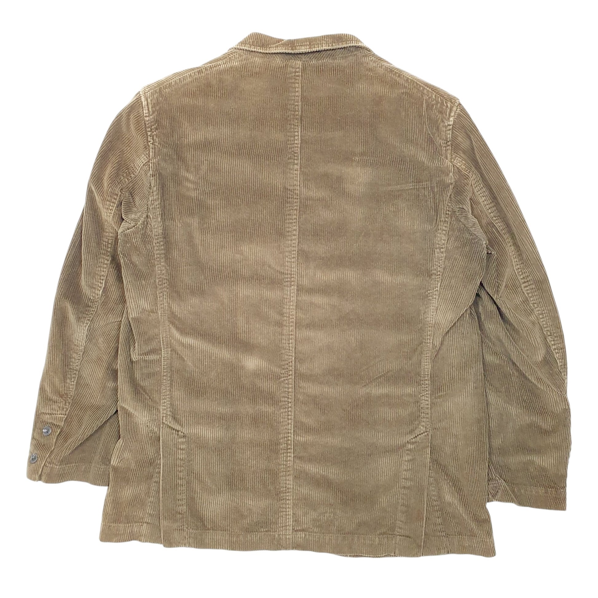 Mens Brown Burberry Forby Corduroy London Full Zip Coat