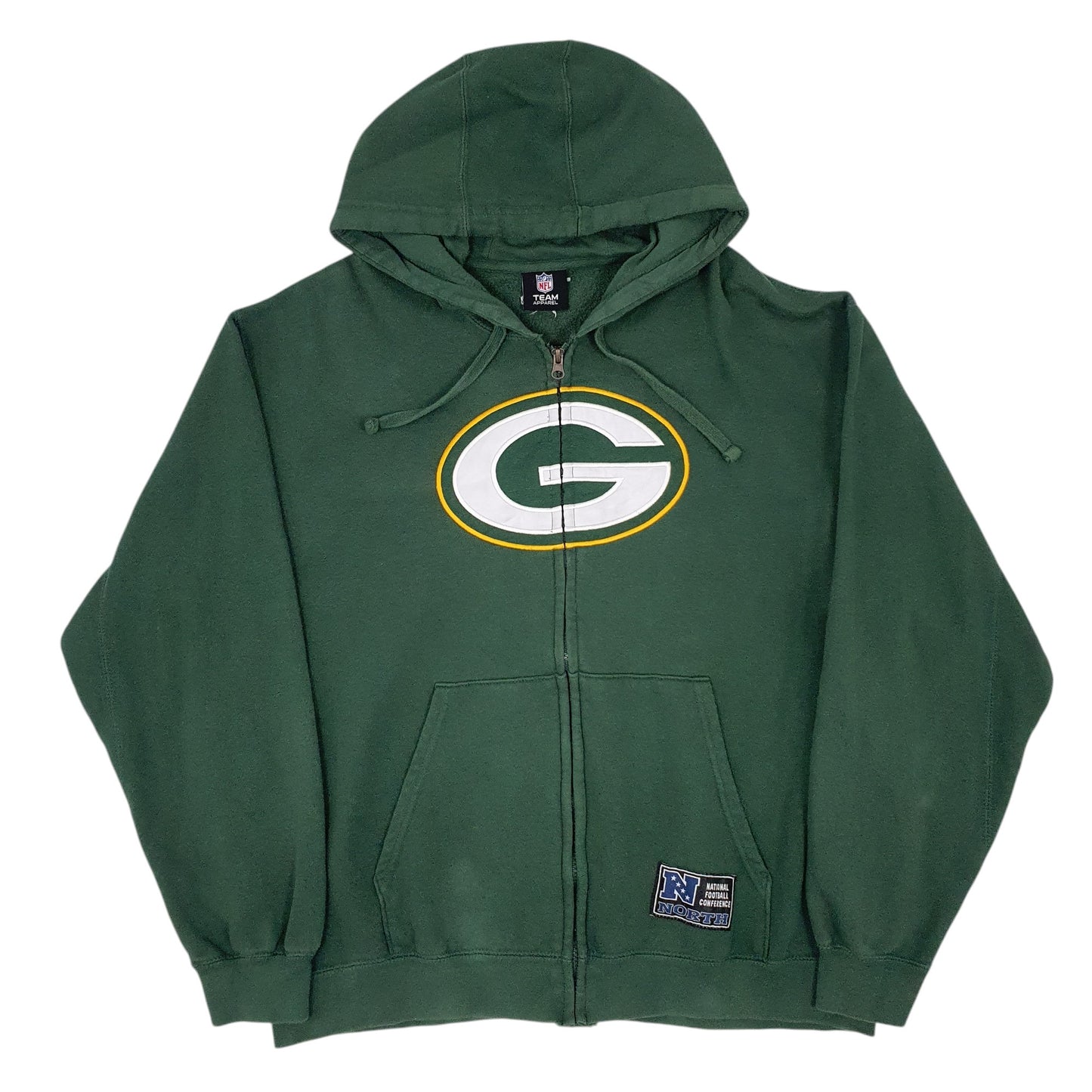 Mens Green NFL Green Bay Packers Full Zip Jumper