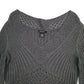 Womens Grey Calvin Klein Knit Blouse V Neck Jumper