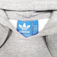 Womens Grey Adidas Spellout Hoodie Jumper