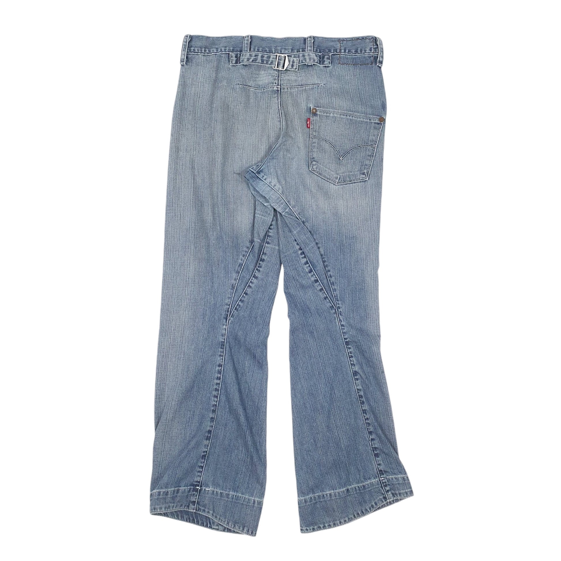 Mens Levis Twisted Engineered Regular Fit Blue Buckle Back Jeans