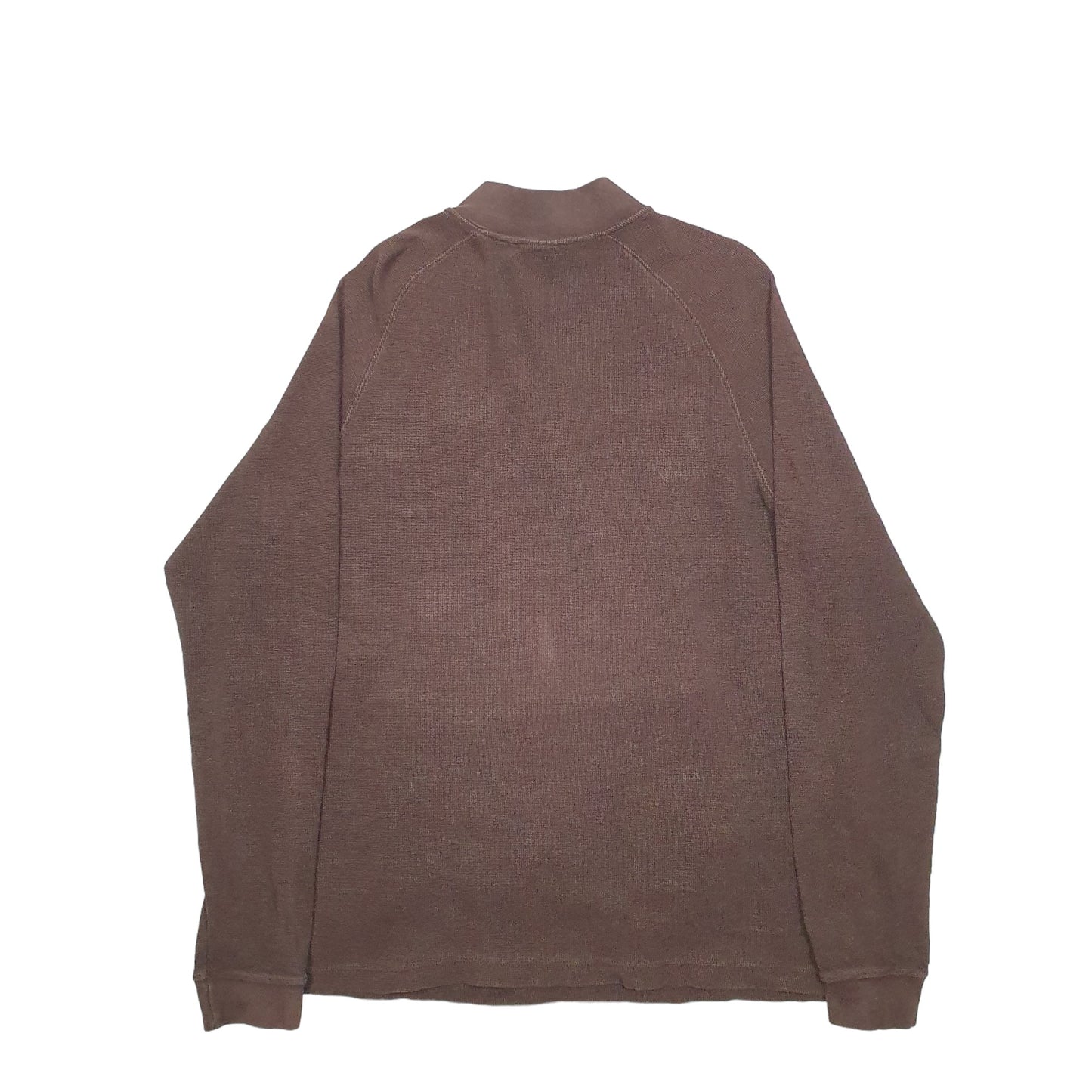 Mens Brown Carhartt Workwear Quarter Zip Jumper