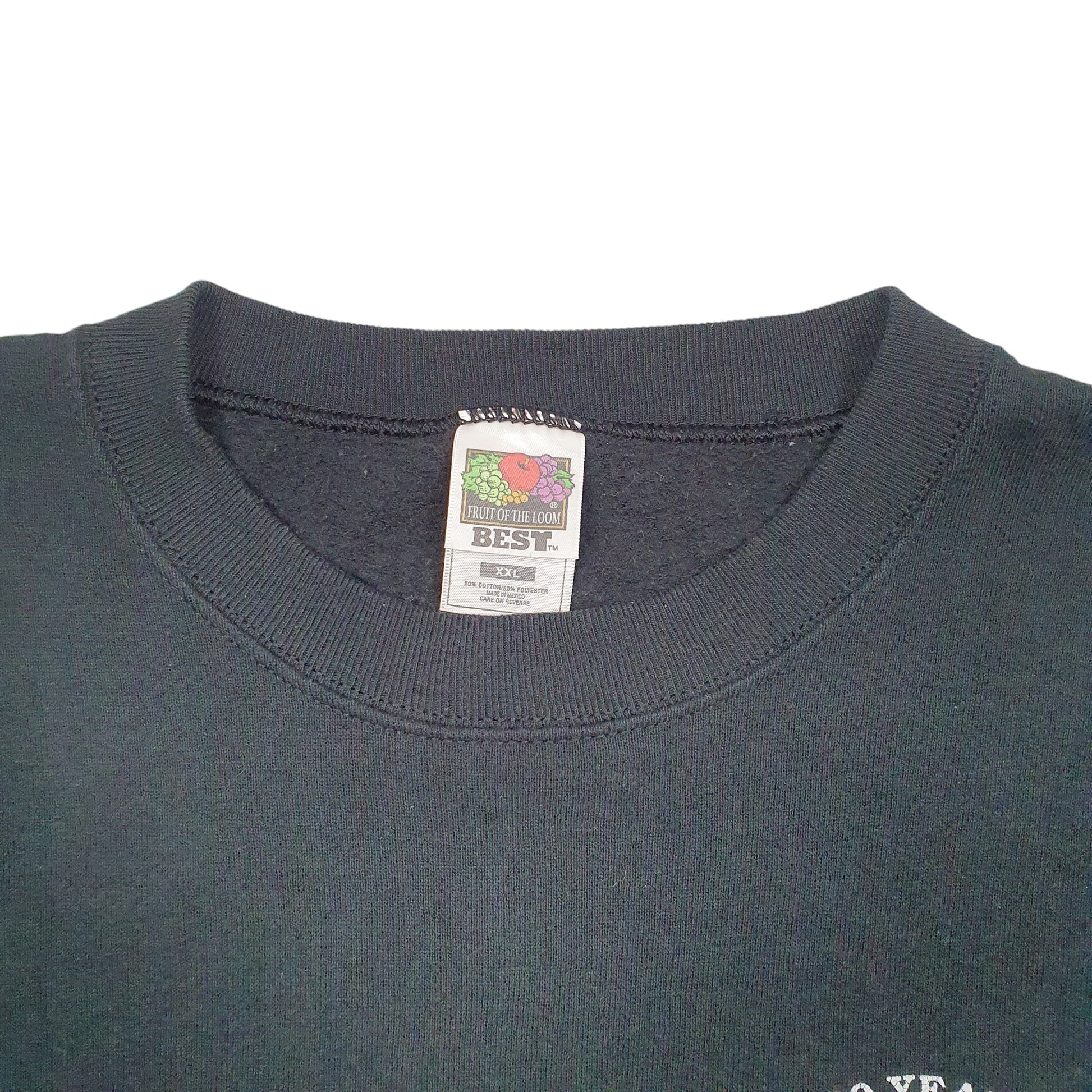 Mens Black Fruit Of The Loom FOE People Helping People Minneapolis Crewneck Jumper