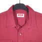 Mens Burgundy Wrangler Work Long Sleeve Shirt
