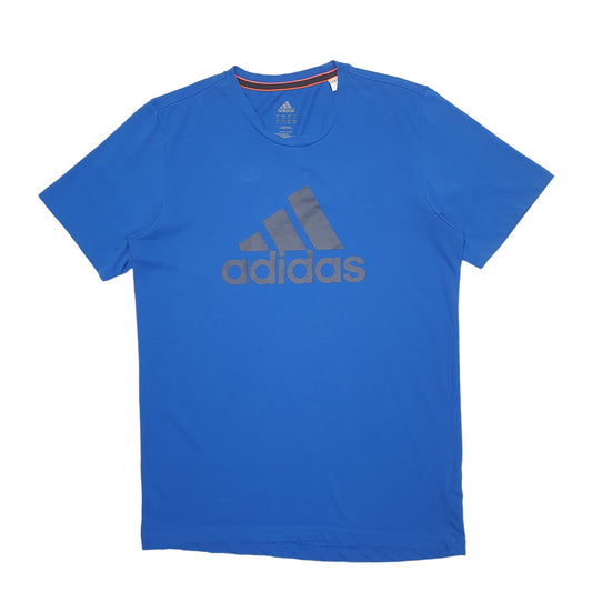 Mens Blue Adidas Climalite Short Sleeve T Shirt
