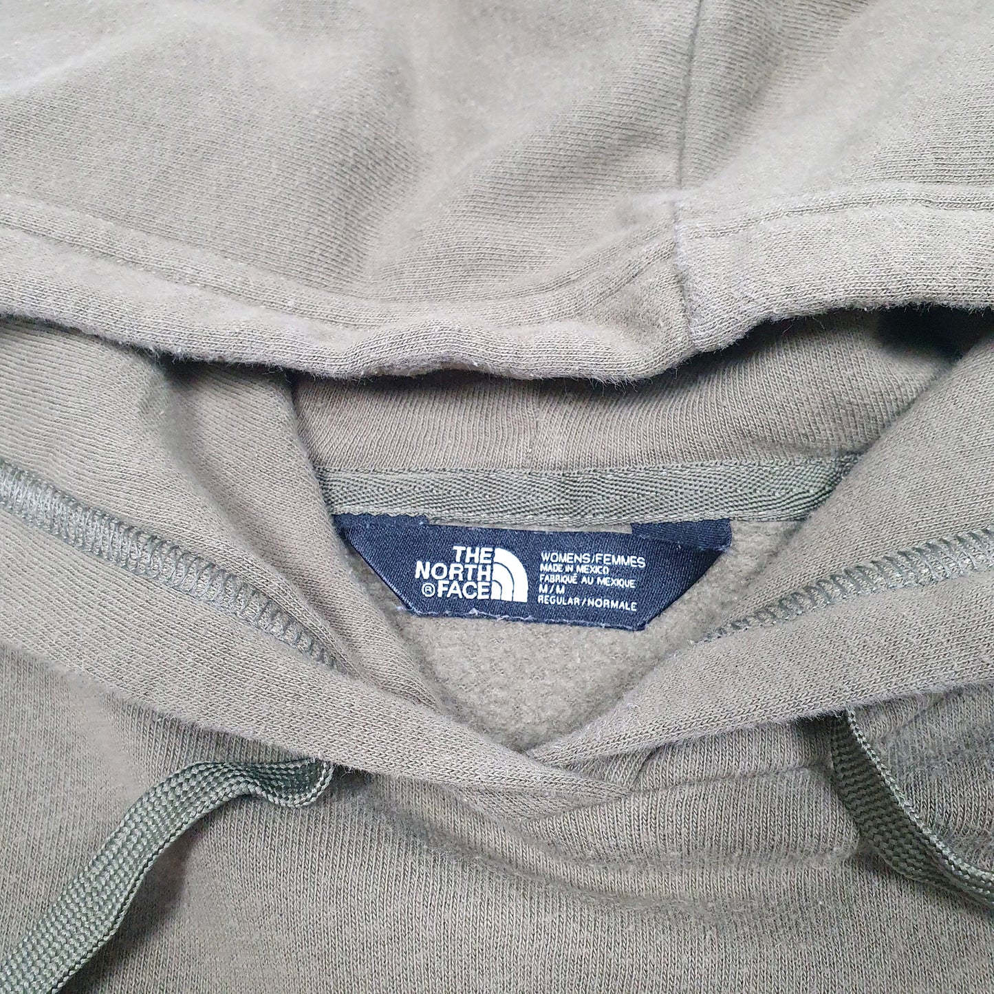 Womens Khaki The North Face Spellout Hoodie Jumper