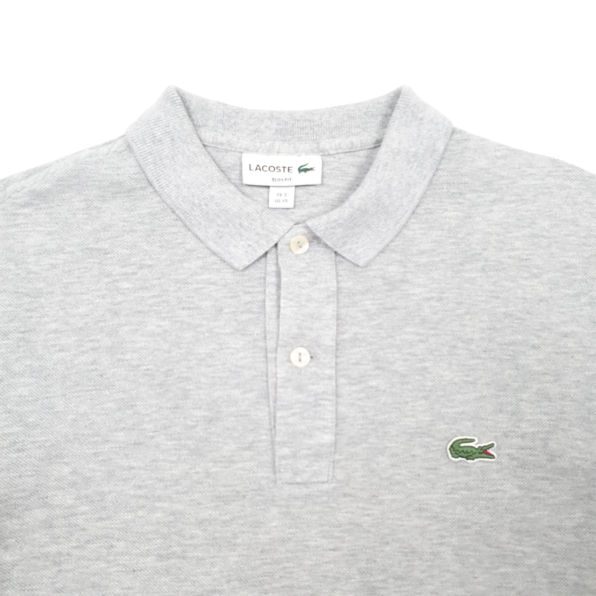 Mens Grey Lacoste Slim fit Short Sleeve Polo Shirt