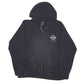 Mens Black Hard Rock  Full Zip Jumper