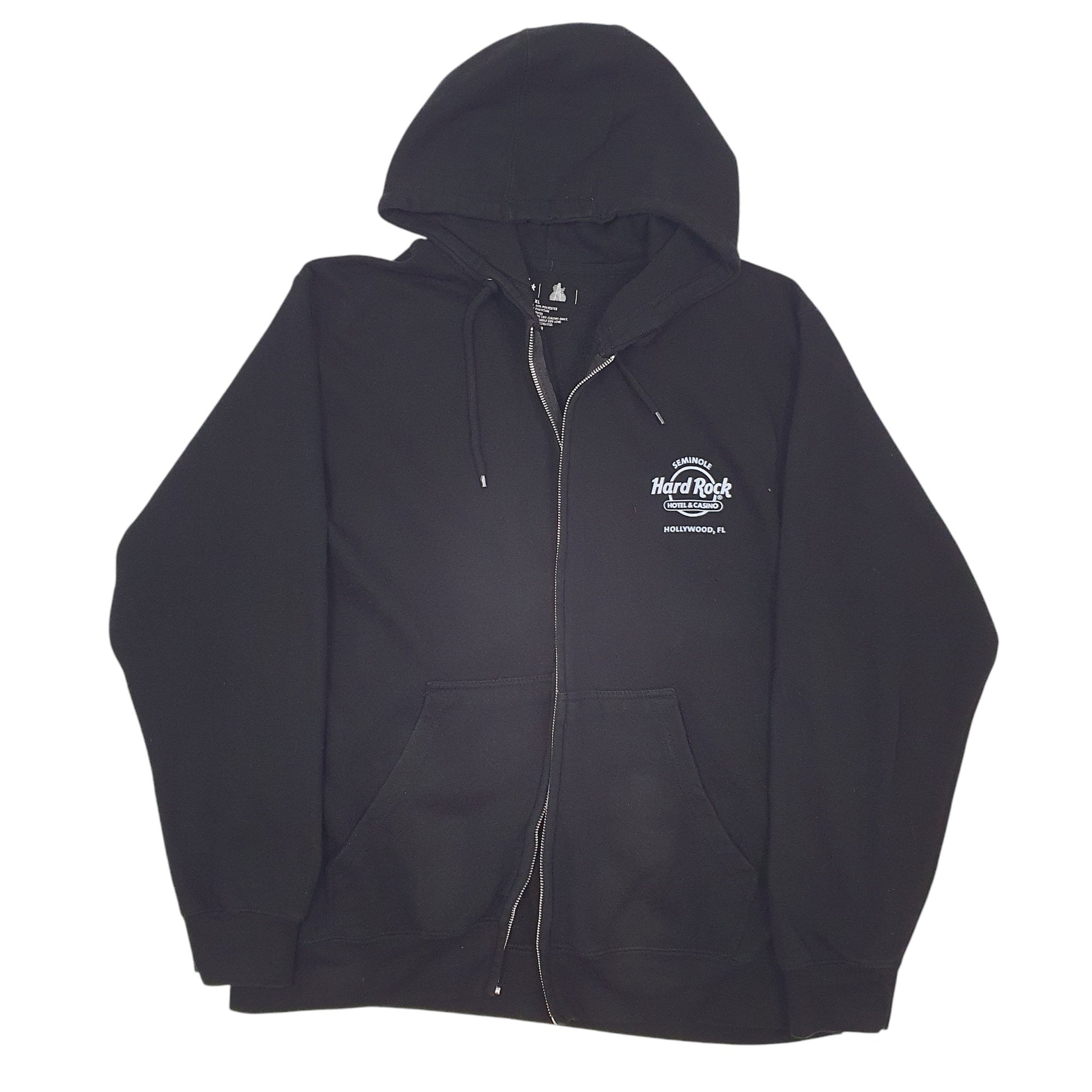 Mens Black Hard Rock  Full Zip Jumper