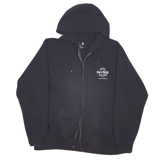 Mens Black Hard Rock  Full Zip Jumper