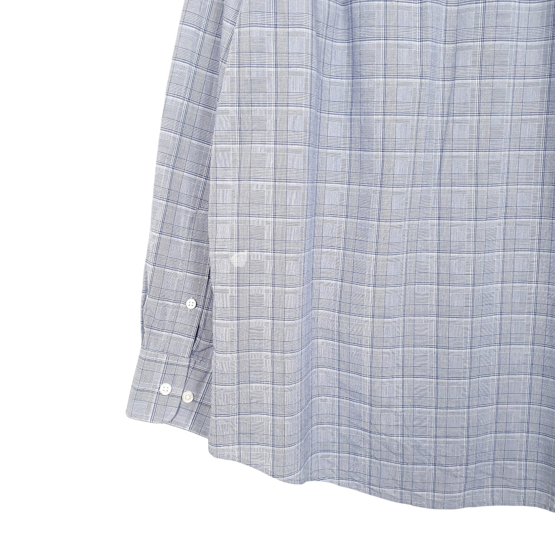 Mens Blue Tommy Hilfiger Stretch Long Sleeve Shirt