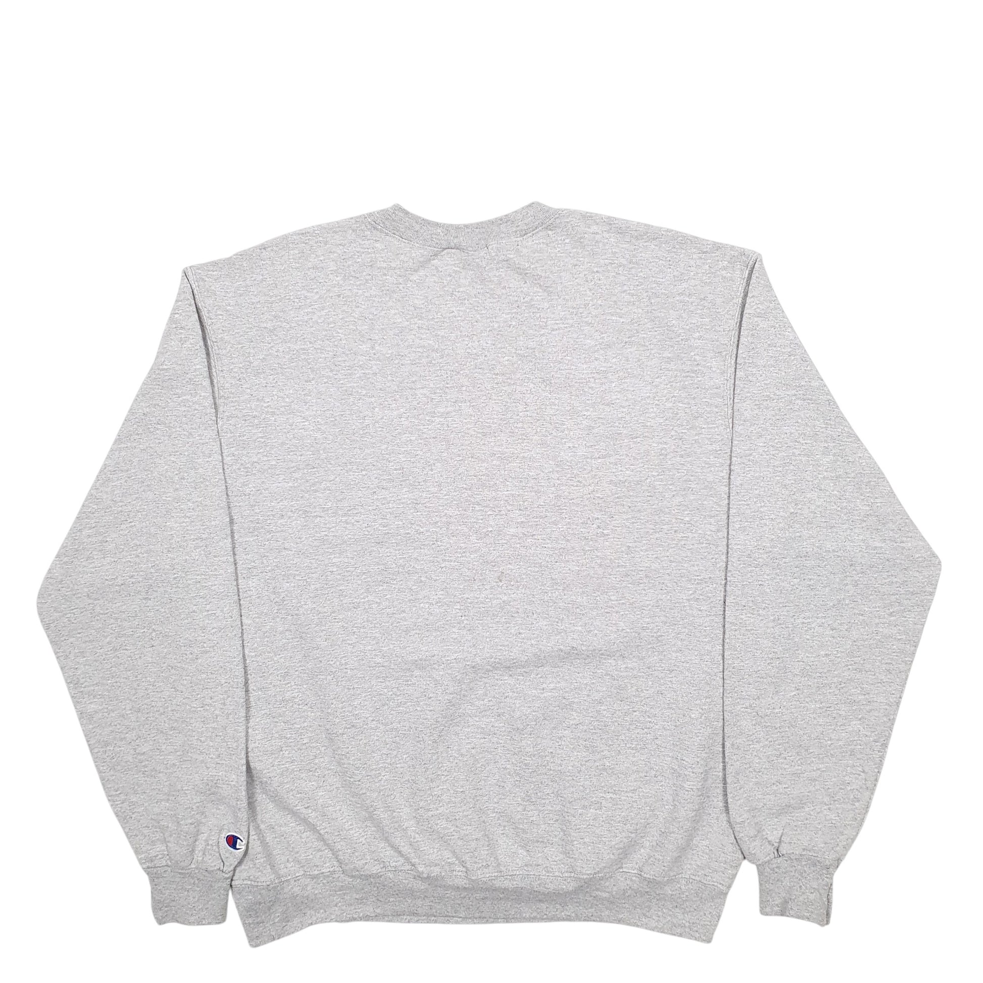 Mens Grey Champion Widened USA College Sports Spellout Crewneck Jumper