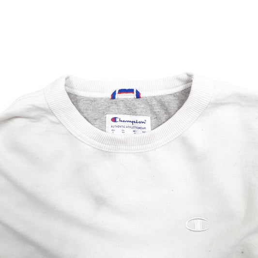 Mens White Champion  Crewneck Jumper