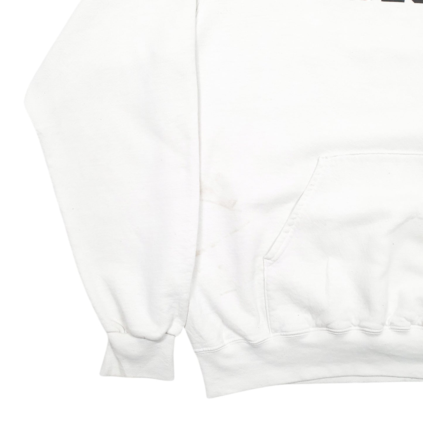 Mens White Champion Positive Vibes Only Hoodie Jumper