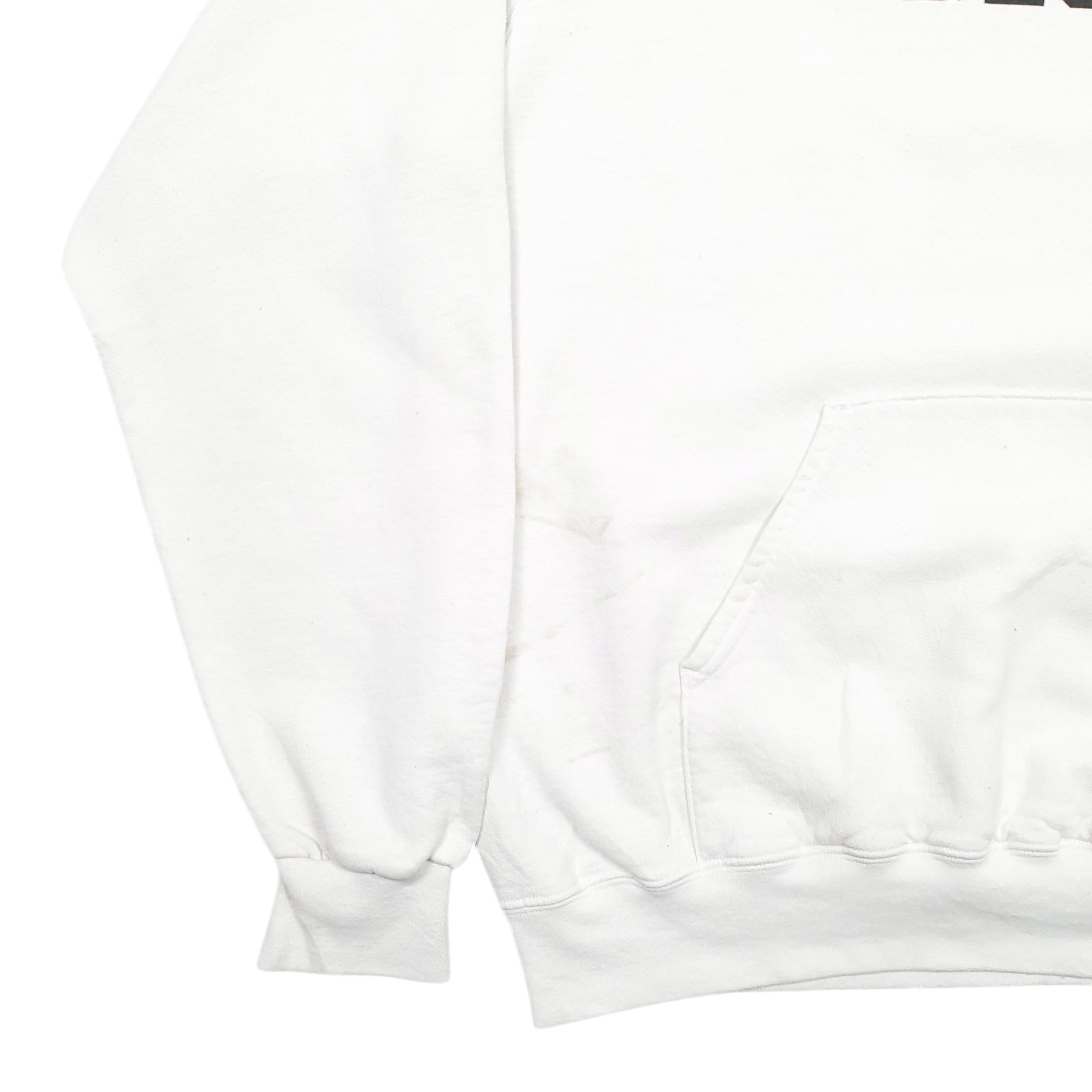 Mens White Champion Positive Vibes Only Hoodie Jumper