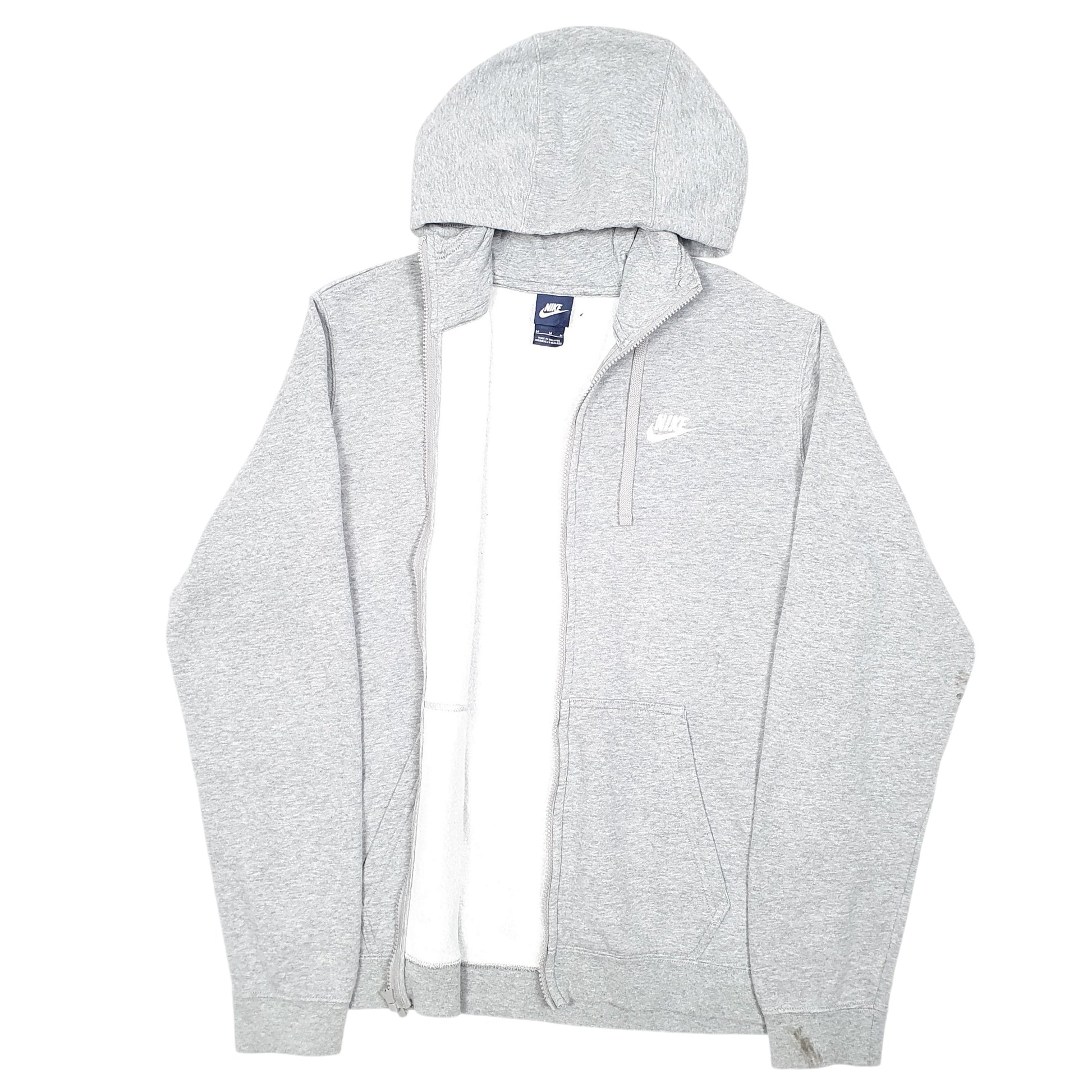 Mens Grey Nike Hoodie Full Zip Jumper